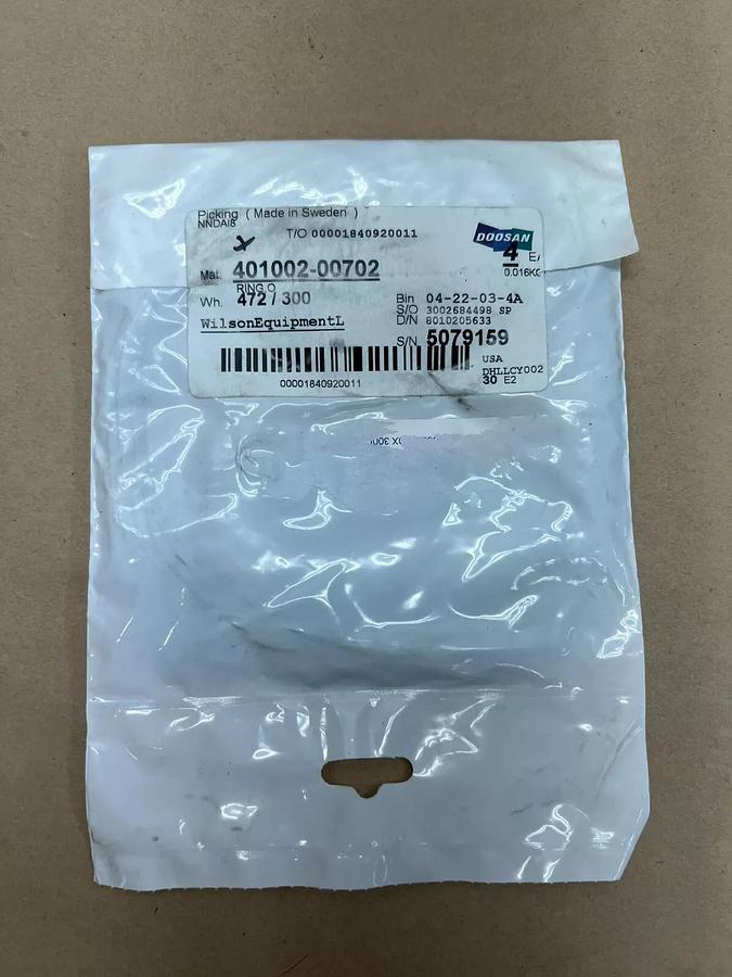 Used Doosan 401002-00702 O Ring, 4 Pcs.