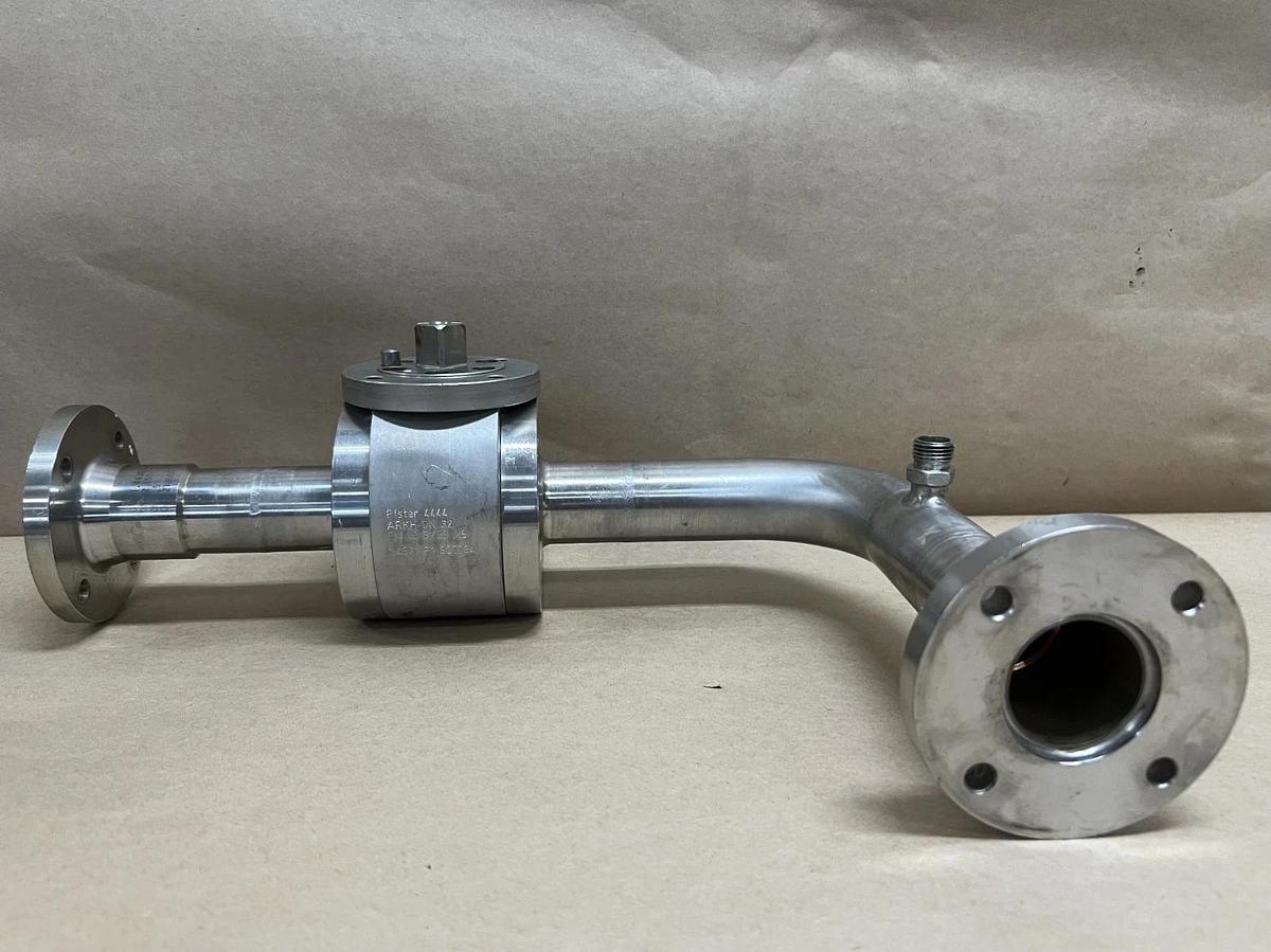 Used Pister DN32, PN40 SS High Pressure 2-Way Ball Valve Assembly (No Manual Handle)