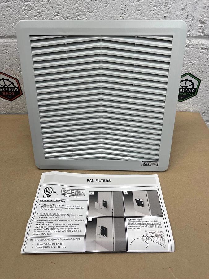 Saginaw Control & Engineering SCE-N12FA66LG Filter Fan 10”x10” RAL7035 Grey *NEW