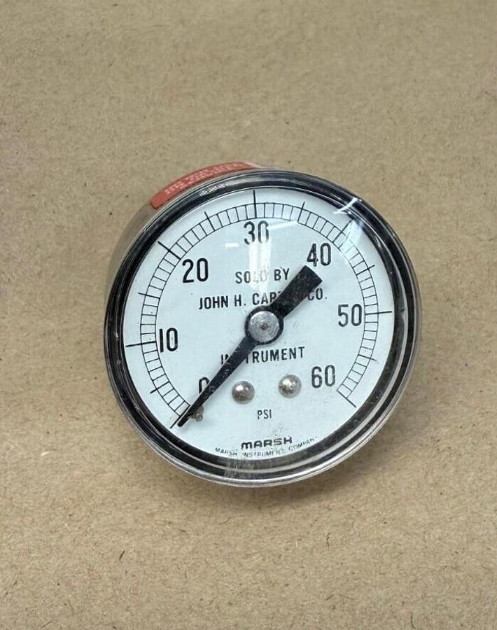 Used Marsh Instruments 34693-3 Pressure Gauge 0-60