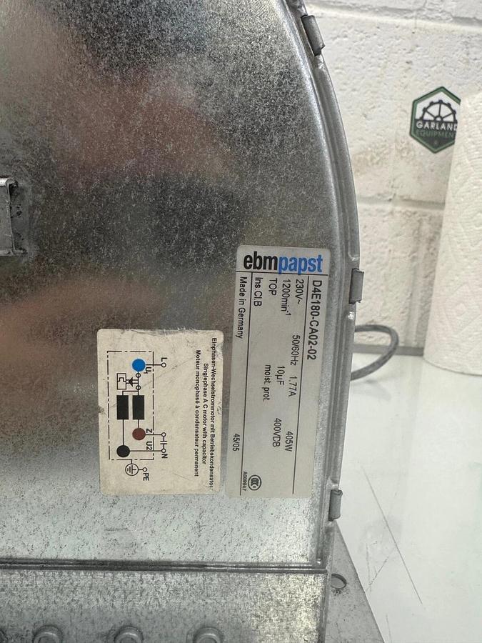 Used Ebmpapst D4180-CA02-02 Centrifugal Fan, 230 V, 50/60 Hz, 1.77 A