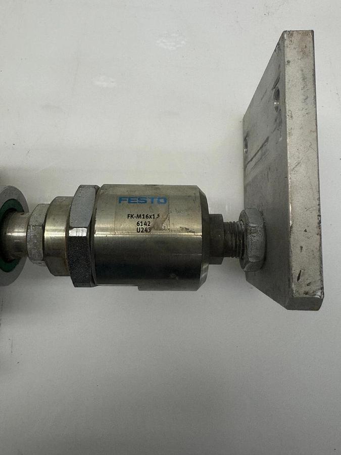 Used Festo DNCB-63-200-PPV-A Pneumatic Cylinder w/ Festo FX-M16X1.5