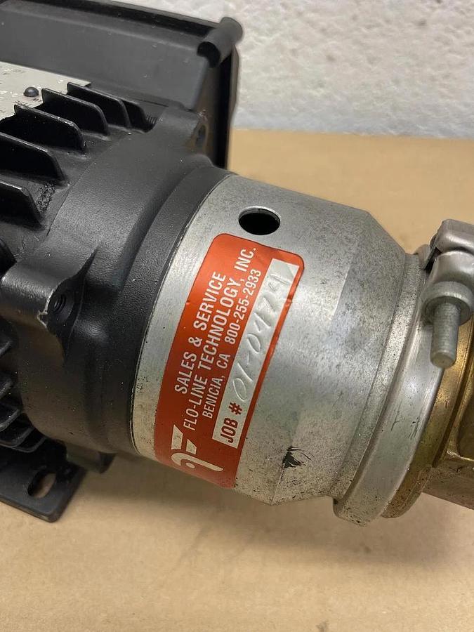 Used Lafert LM 63 L2 Motor Pump Assembly, 0.24 kW, 3500 RPM w/ Fluid-O-Tech Pump