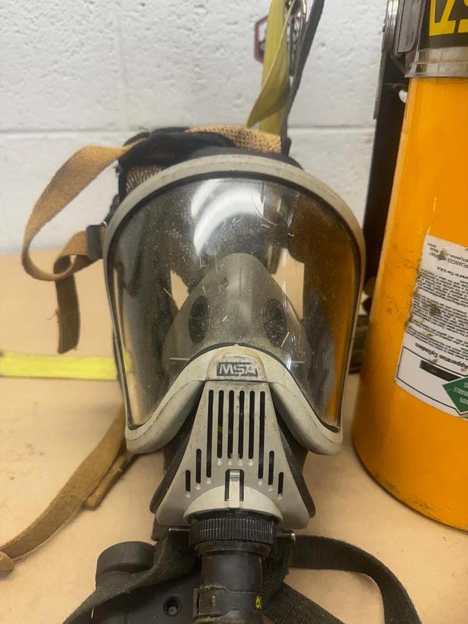 Used MSA Self Contained Breathing Apparatus, Mask & Tank Backpack