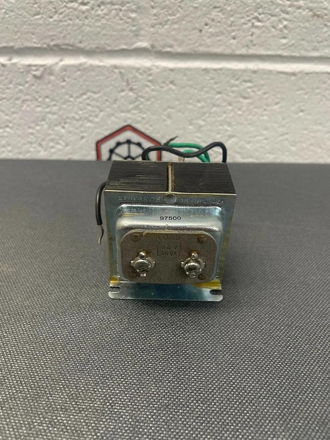 Used Edwards 599 Transformer, 24V, 40VA, 120V, 50/60Hz, Class 2 Signaling Transformer