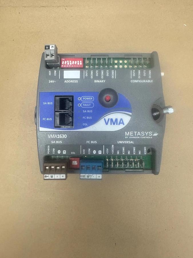 Used Metasys by Johnson Controls VMA1630 Controller Program Box 24vAC 2.5A In/.5A Out