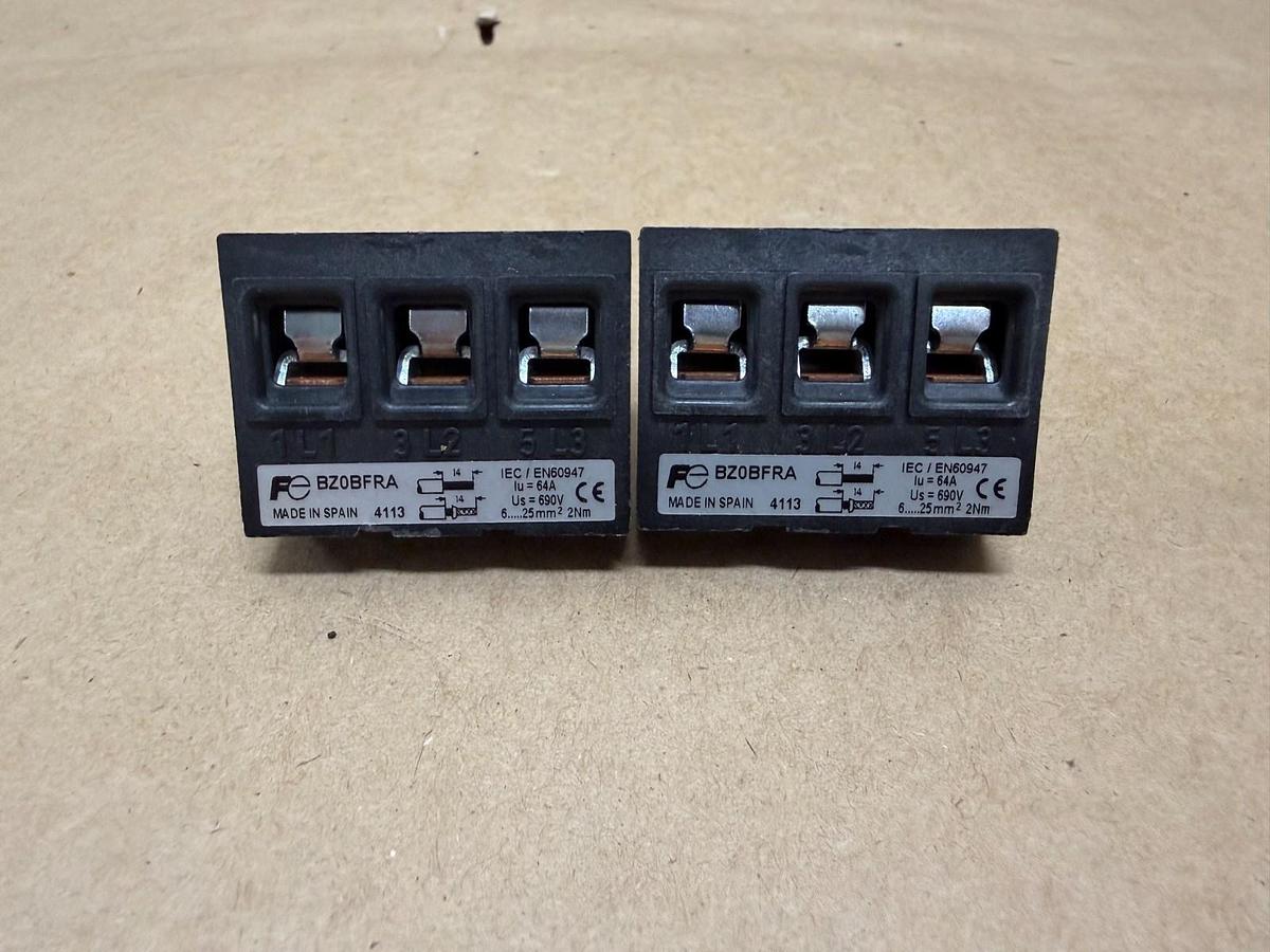 Used Fuji Electric BZ0BFRA Power Terminal Block - Lot of 2