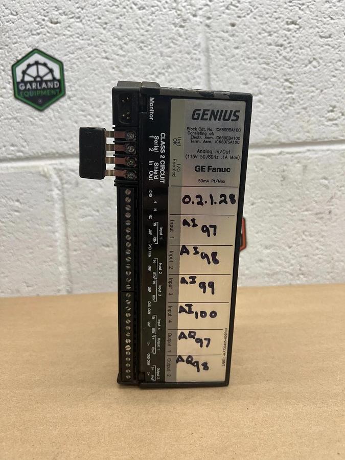 Used Genius IC660BBA100 GE Fanuc Analog In/Out