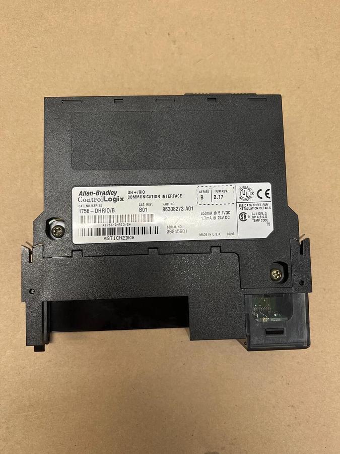 Used Allen Bradley 1756-DHRIO/B ControlLogix DH +/RIO Comm Interface F/W REV. 2.17