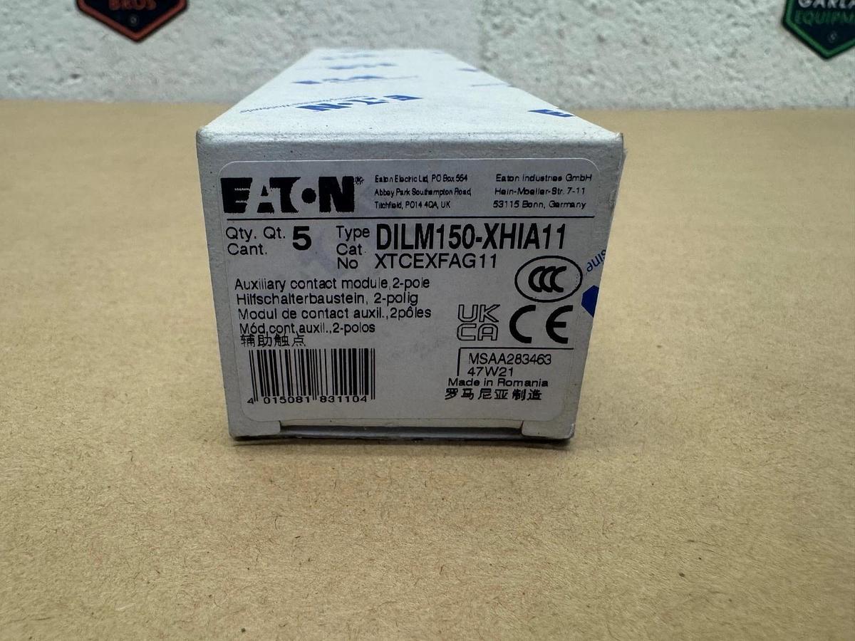 Used Eaton DILA-XHI20 Auxiliary Contact Module, 2 Pole (4 Pack) *NEW*