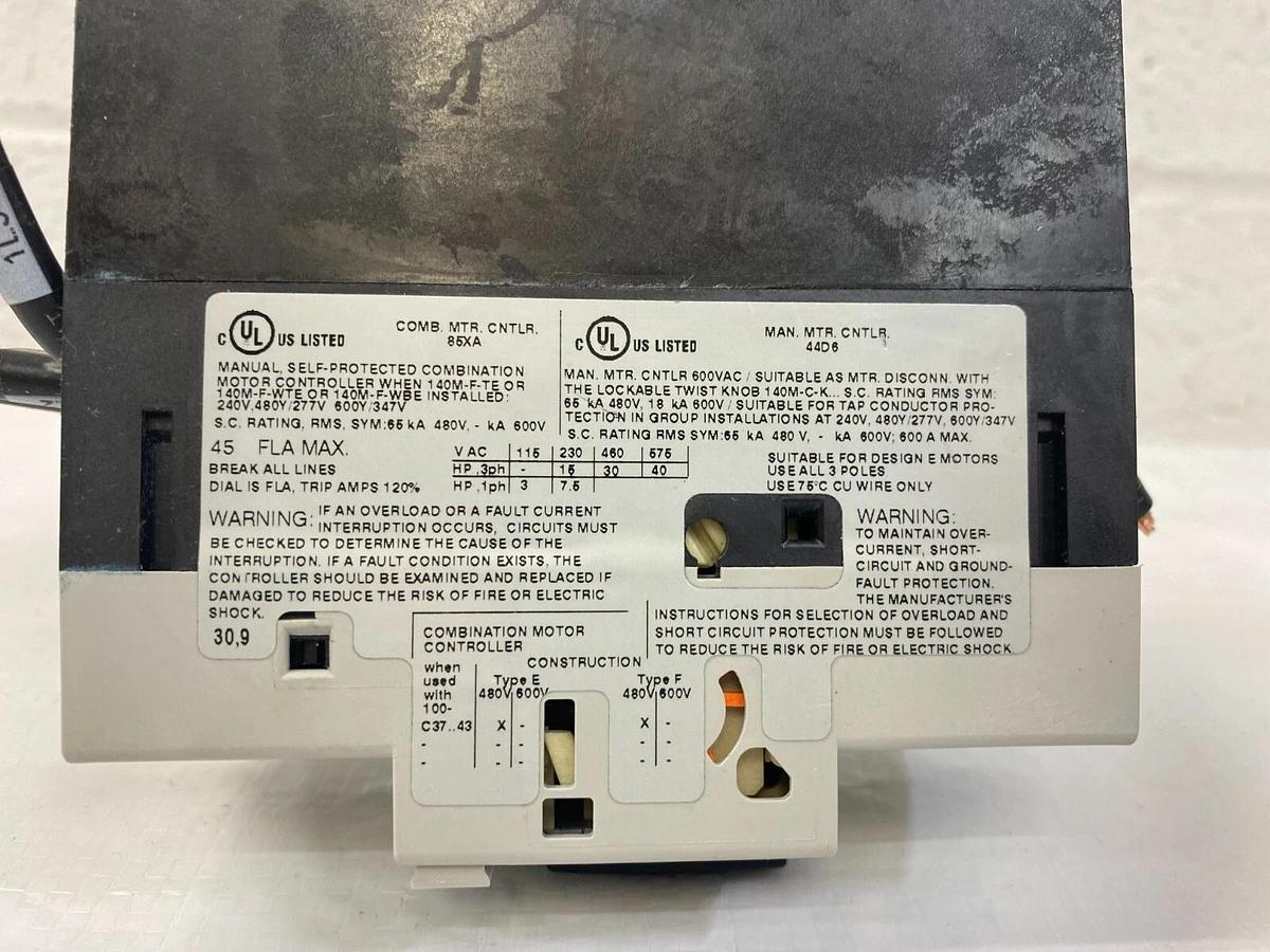 Used Allen-Bradley 40M-F8E Motor Protector Circuit Breaker