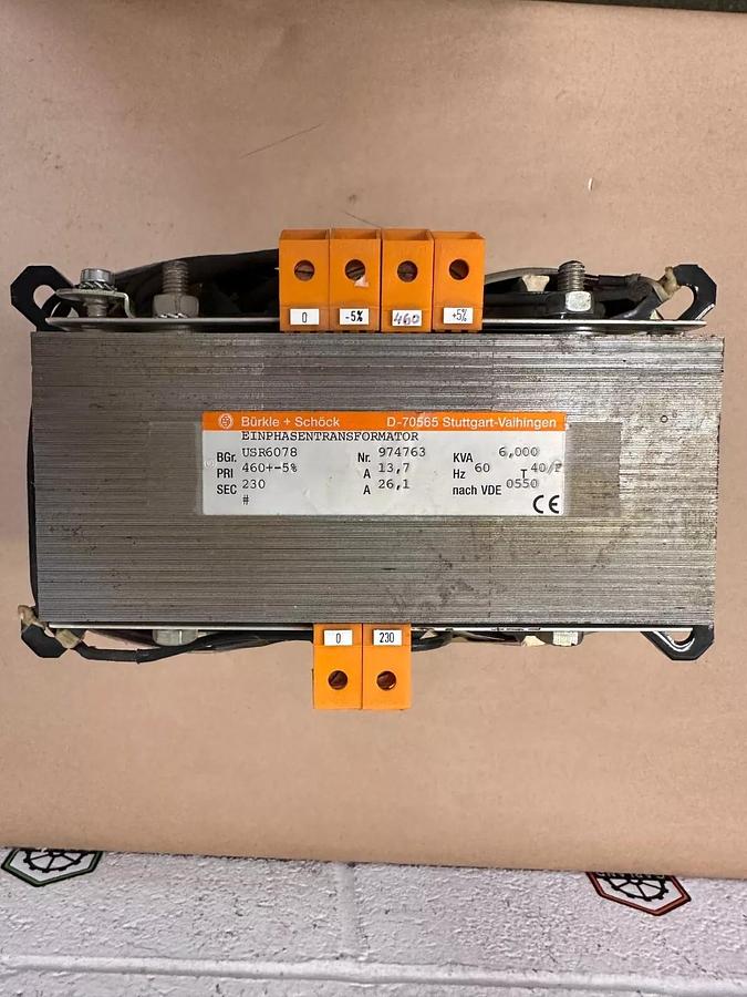 Used Burkle and Schock - D-70565; USR6078 - Transformer