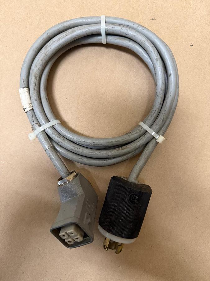 Used Harting Han 3A-F Connector Cord w/ Hubbell HBL4570C Locking Plug
