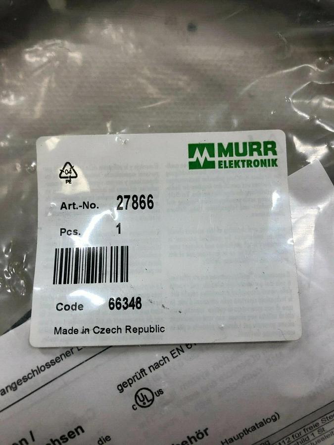 Used MURR ELEKTRONIK 27866, Passive-DIO° Plastic, 8XM12.4 POL, Pre-Wired Cable