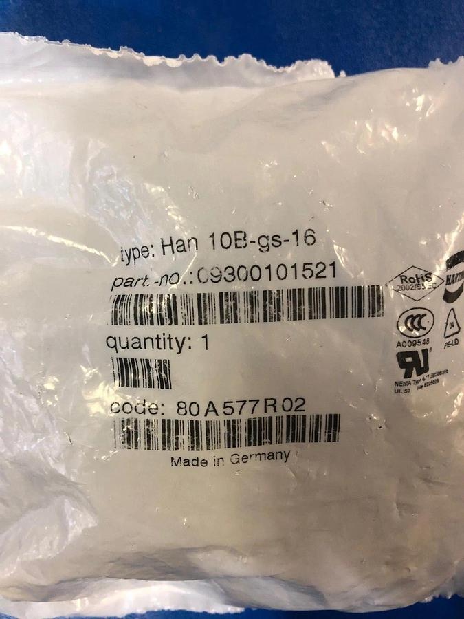 Used Harting 09300101521 LOT of 4