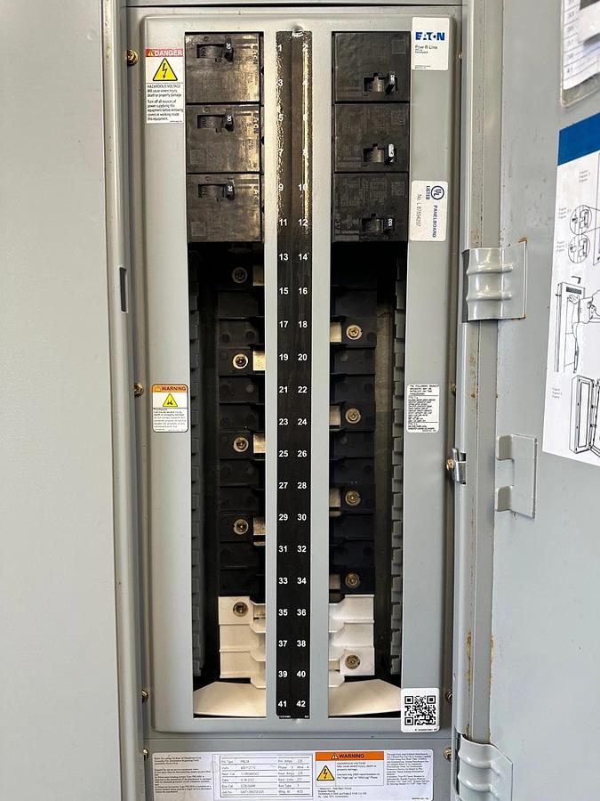 Used Eaton POW-R Line PRL2A Panel Board w/ Eaton PDG2 200A Main Breaker