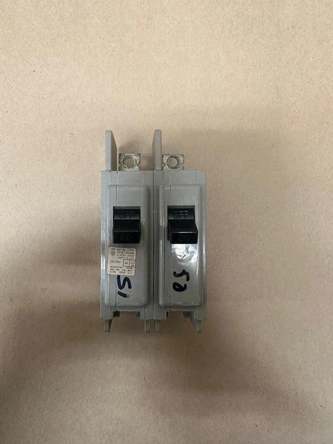 Used I-T-E Imperial Corp. EQ-B 20A, 2 Pole Circuit Breaker
