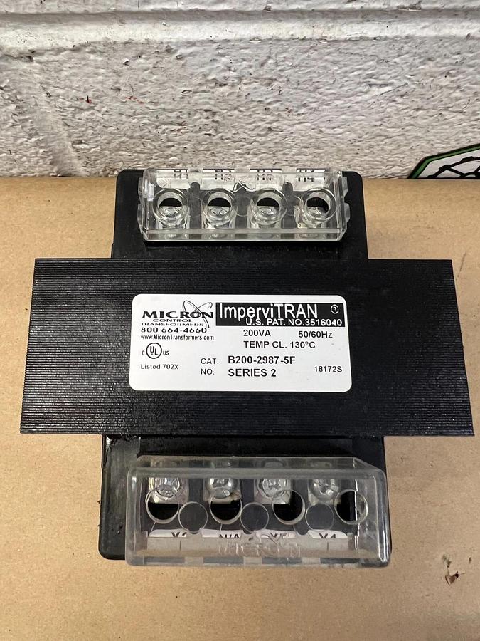 Used Micron Control Transformers B200-2987-5F ImperviTRAN Transformer