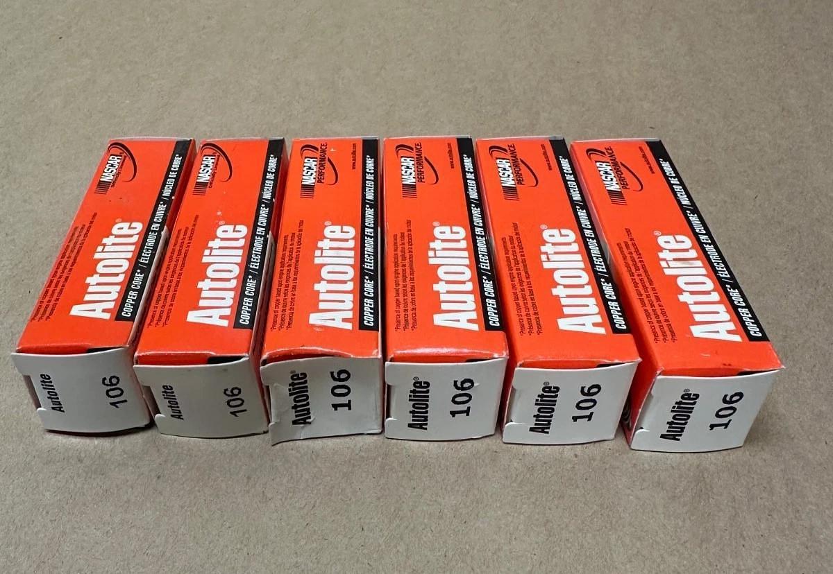 Used Autolite 106 Copper Core Spark-Plug - Lot of 6
