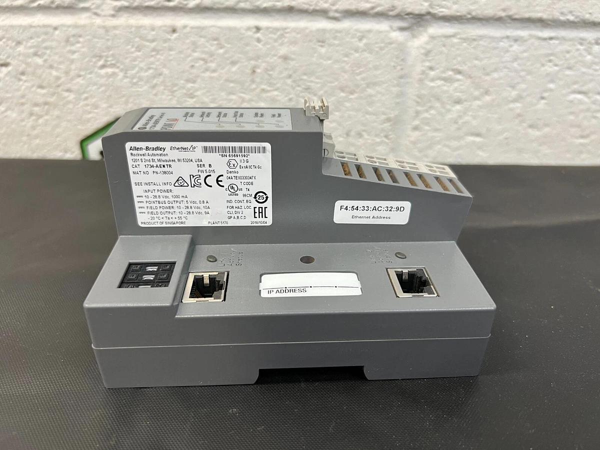 Used Allen Bradley 1734-AENTR Series B, 2 Port Ethernet/IP TP I/O Adapter