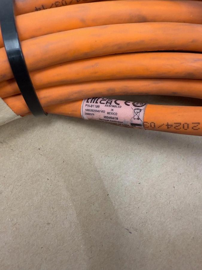 Used Allen-Bradley 2090-CPWM7DF-16AA25 Power/Feedback Cable, Ser A, 16 AWG, 16m
