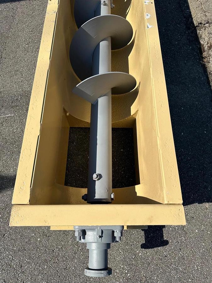 Used Industrial Screw Conveyor 51’ L, 16” Stick, 17” Trough, 15-1/2” Flights, 7.5Hp