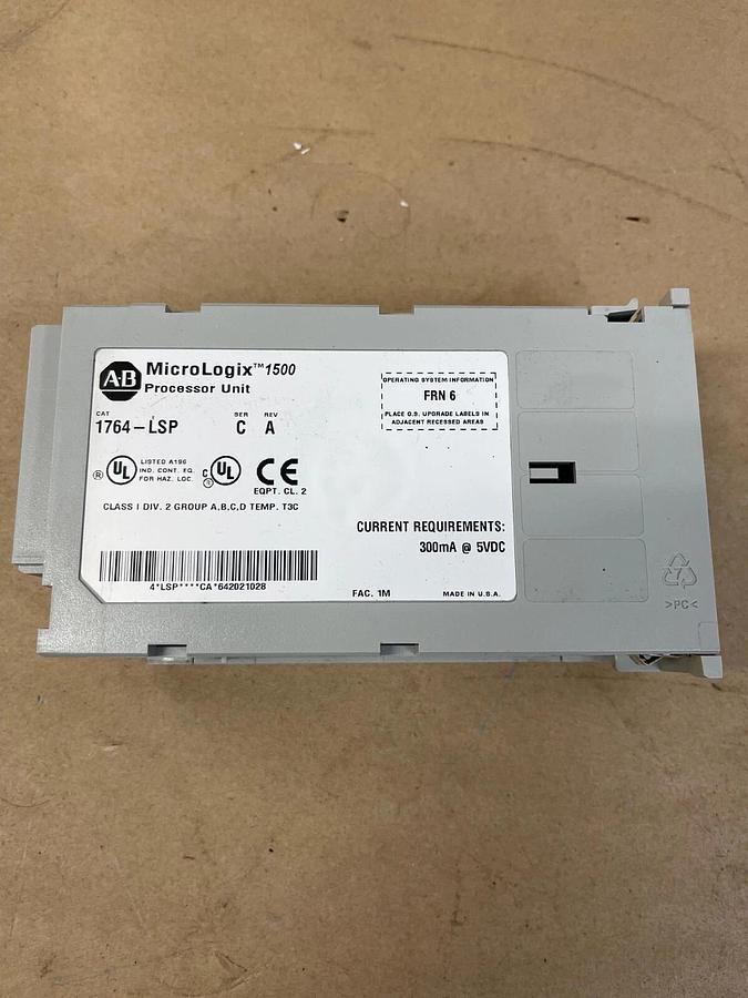 Used Allen Bradley 1764-24AWA Ser B Base Unit 1764-LSP Ser C Processor Unit