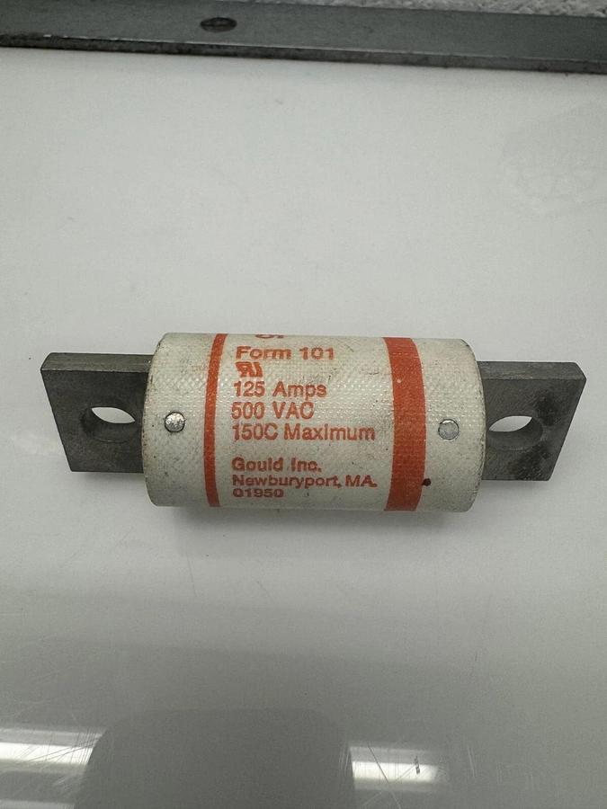 Used Gould Shawmut A50P125 Semi Conductor Fuse, 125 A, 500 VAC, Type 4