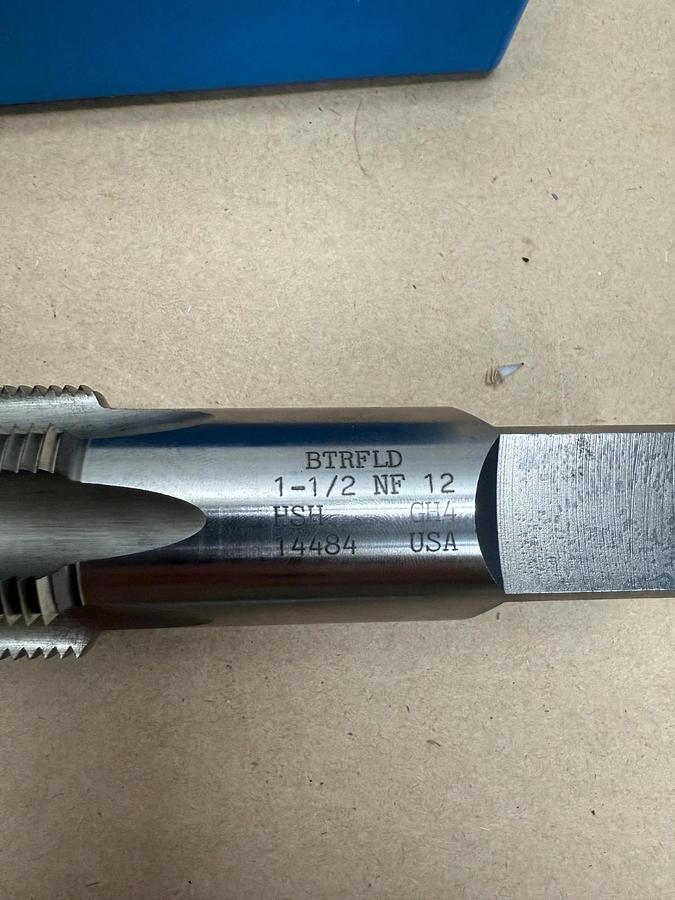 Used Union Butterfield  1-1/2 NF 12 , Flute Plug Tap, HSH GS4