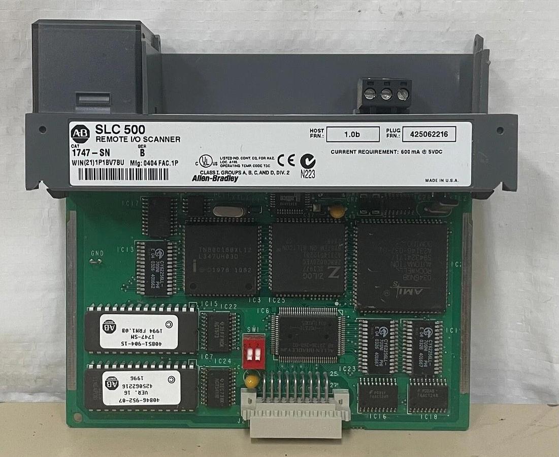 Used Allen Bradley SLC 500 1747-SN Ser B Remote I/O Scanner