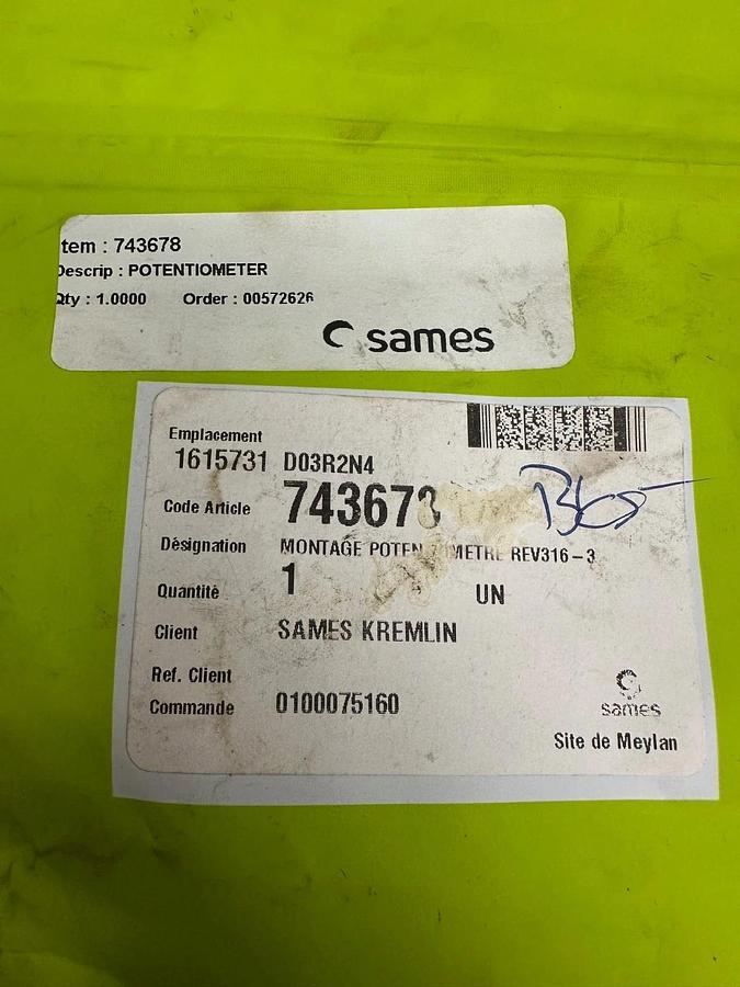 Used Sames Kremlin 743678 Potentiometer *FACTORY SEALED*