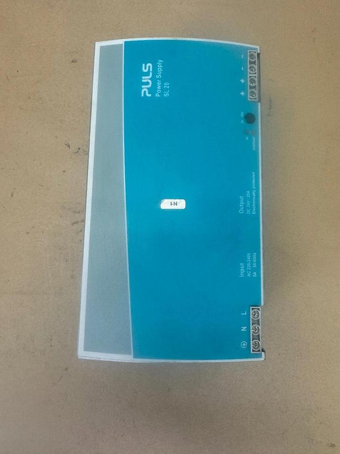 Used PULS SL20.100 Power Supply, In:AC 200-240V, 5A, Out:DC 24-28, 20A, 480-600W