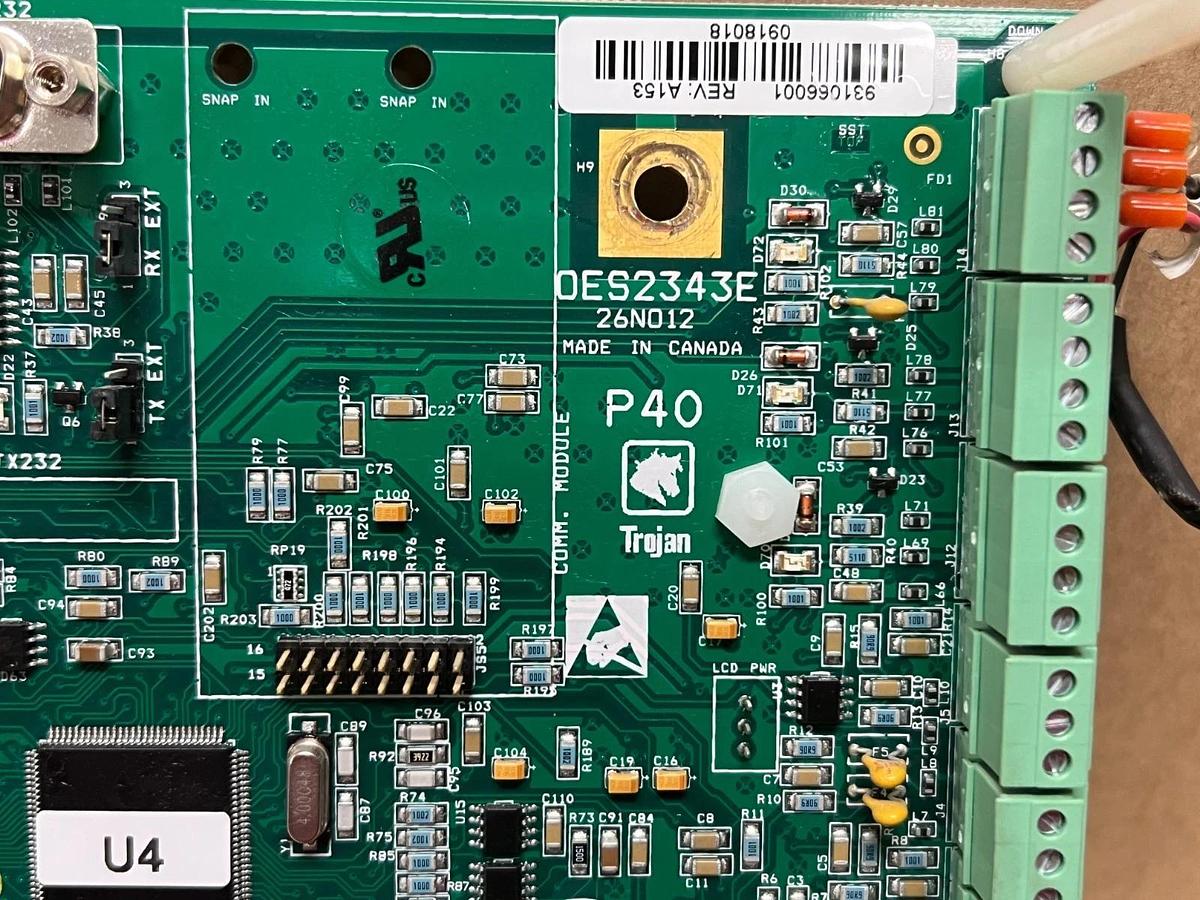 Used Aquafine 0ES2343E Master Controller Board, 931071 Membrane Keypad