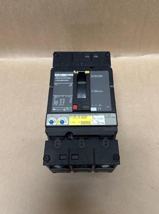 Used Square D JL 250 250A, 600V Circuit Breaker