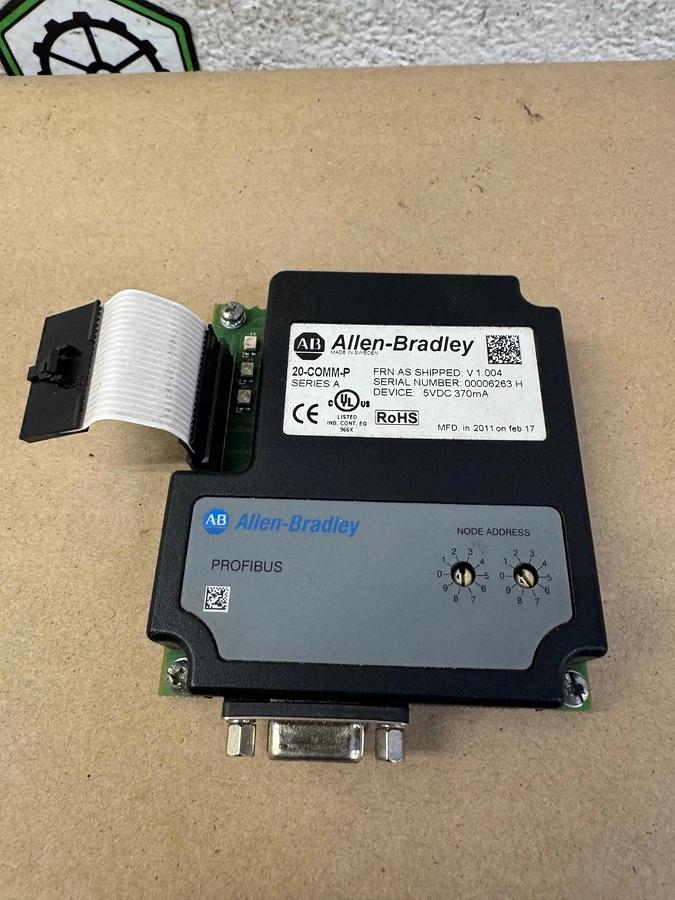 Used Allen Bradley 20-COMM-P Ser A PowerFlex PROFIBUS Communication Adapter
