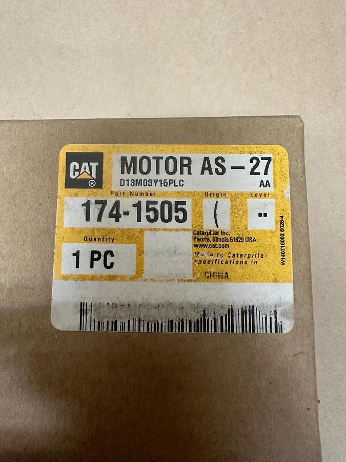 Used CAT 174-1505 27V Direct Current Motor for Cabin Air Filter *FACTORY SEALED NEW*