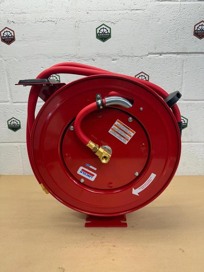 New - open box Lincoln 83754 Air/Water Hose Reel 1/2” Retractable Hose