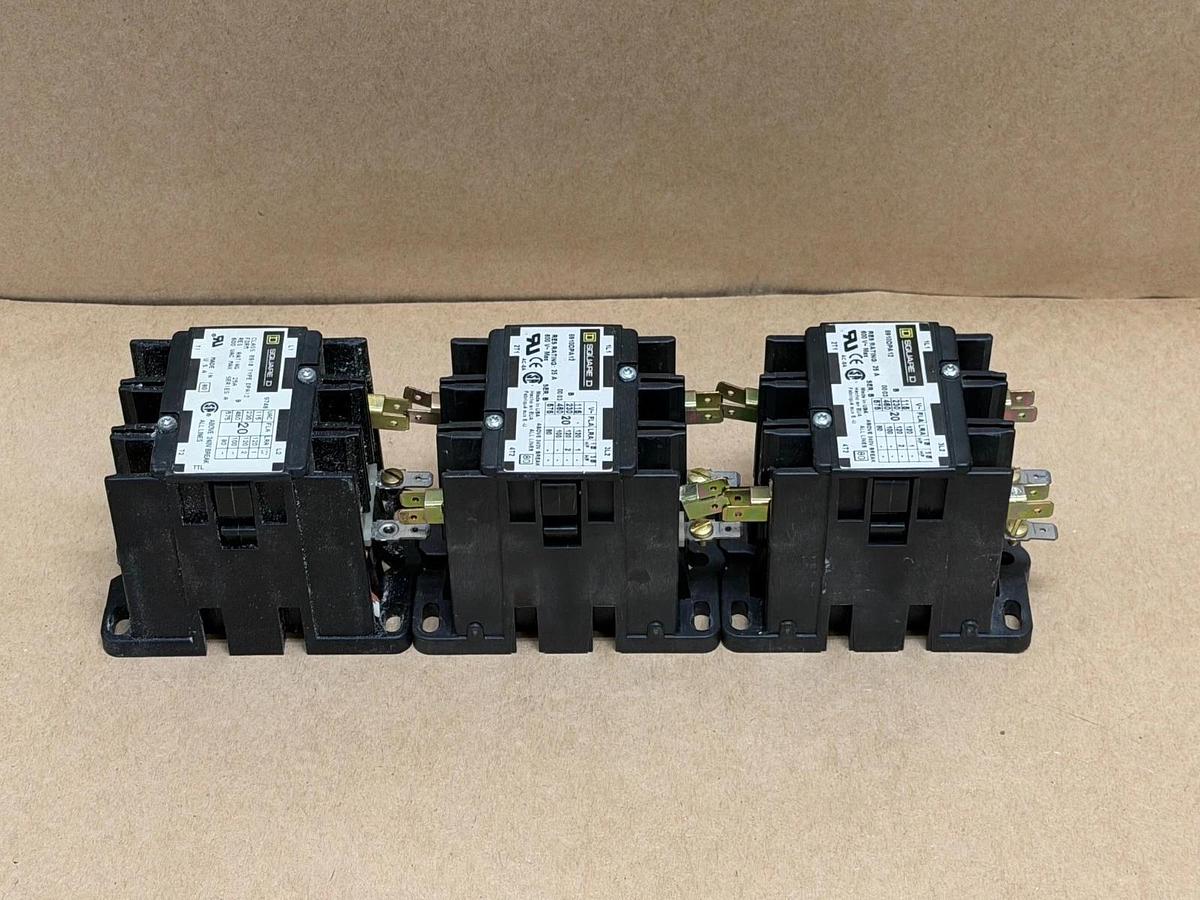 Used Square D 8910DPA12 Contactor - Lot of 3