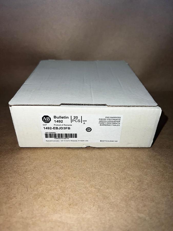Used Allen Bradley 1492-EBJD3FB Ser A End Barriers (20 pcs) *NEW*