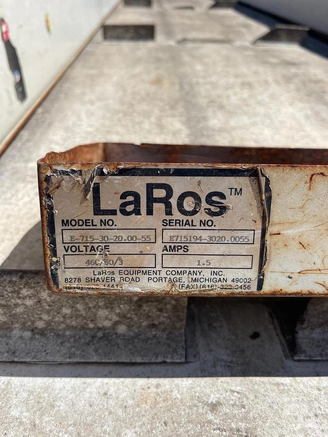 Used Conveyor Belt W:29” L:281” L Shape Cleated Incline Conveyor, Baldor 1HP, 1760RPM