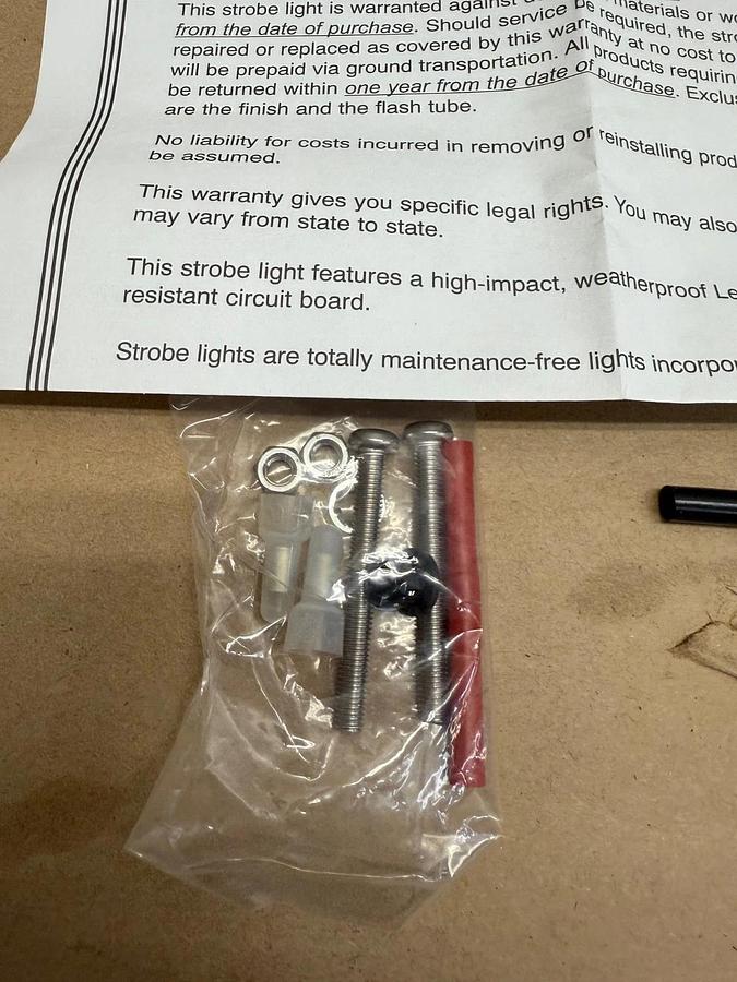 Used Meteorlite 5 Forklift Strobe Light (Amber) 12-80 VDC *NEW*