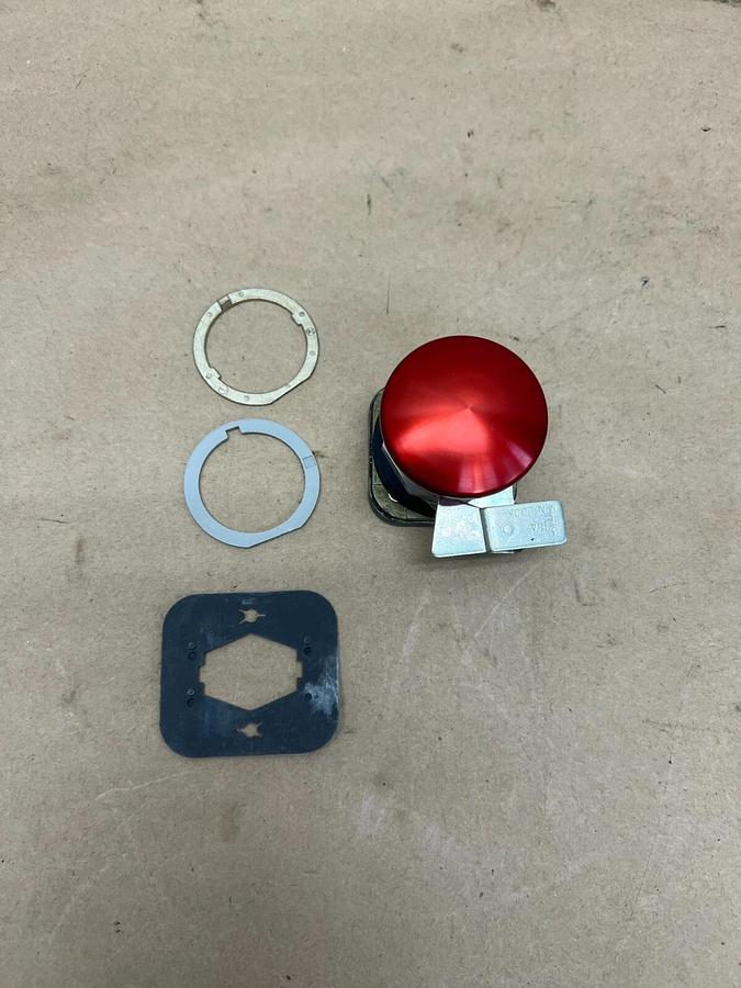 Used Allen Bradley 800T-D6Q Red Mushroom Head Push Button