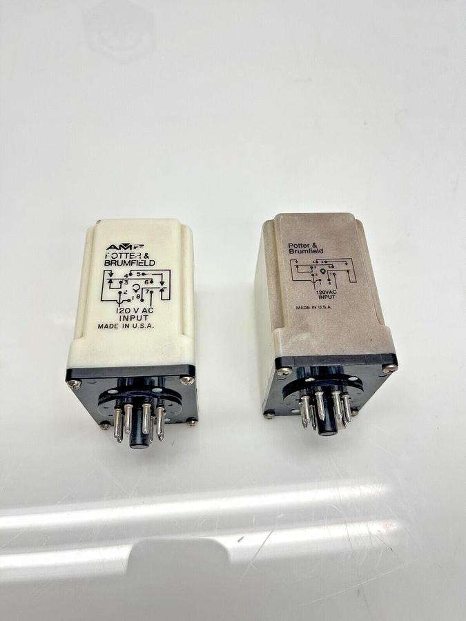 Used Potter & Brumfield CKB-38-71104 Time Delay Adjustable 0.1-10s 120VAC Input (2)