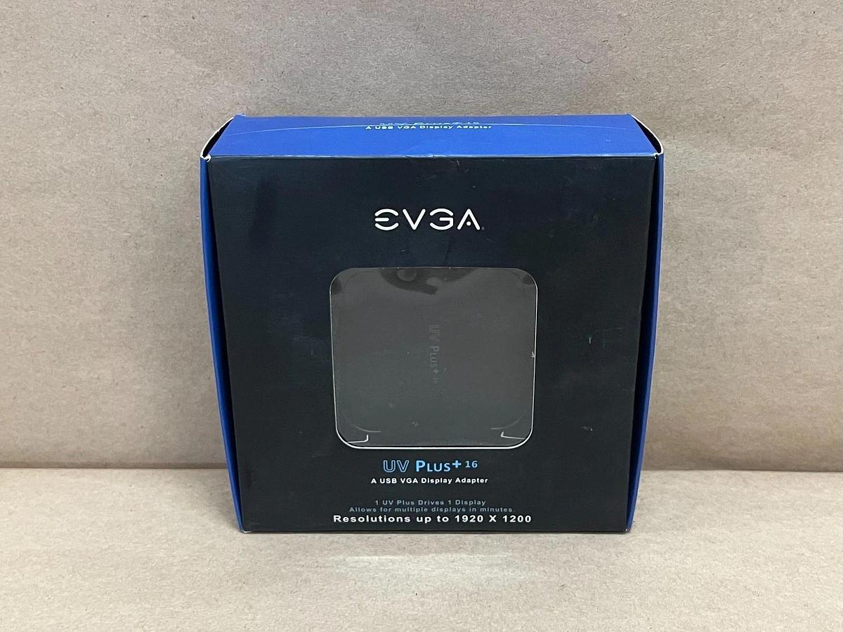 Used EVGA 100-U2-UV16-A1 UV Plus +16 USB 2.0 to DVI VGA Display Adapter *NEW*
