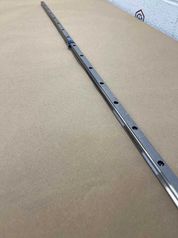 Used THK Caged Ball Linear Motion Guide Rail 39 1/4” Long, 5/8” Wide