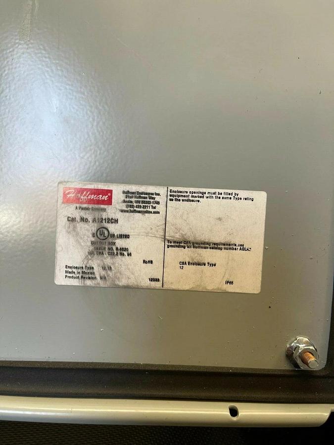 Used Hoffman A1212CH Junction Box