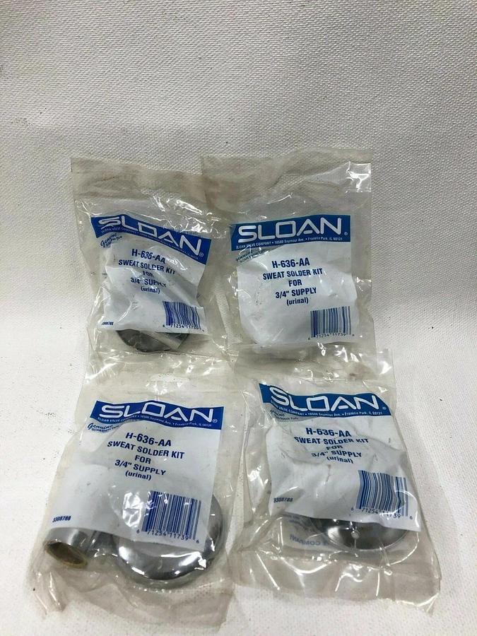 Used Sloan H-636-AA (LOT of 4) and Sloan A-163-A (LOT of 2)