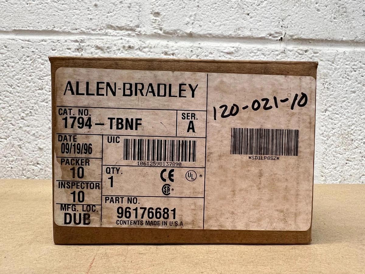 Used Allen Bradley 1794-TBNF Ser. A Terminal Base Module