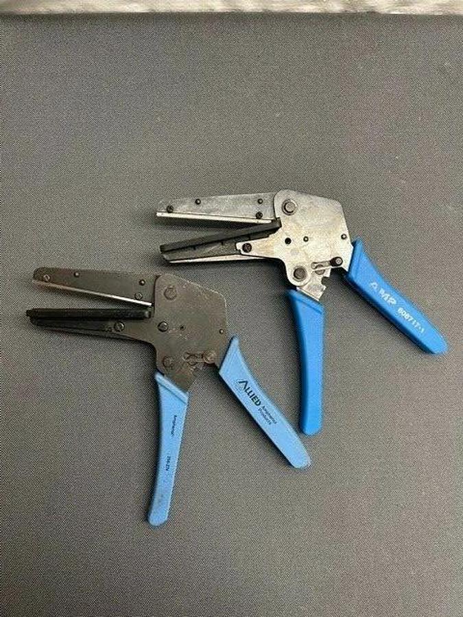 Used Flat Cable Cutters, AMP 606717-1 w/ Allied Amphenol 356-274, Lot of 2