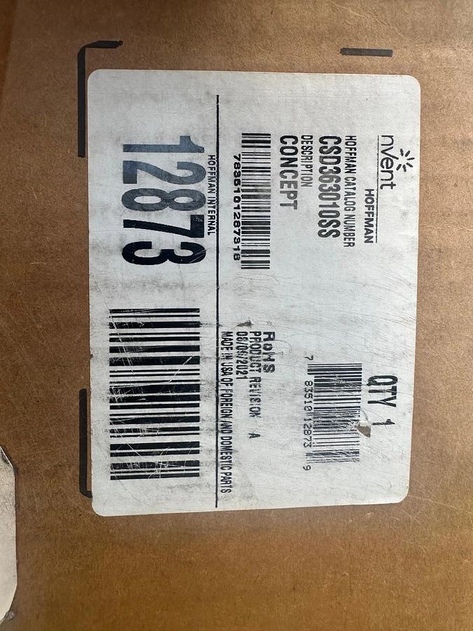 Used Nvent Hoffman CSD363010SS Enclosure *FACTORY SEALED*